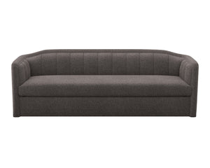 Sunpan BIRRIT Sofa - Contemporary Alaska Hedgehog Brown Couch with Durable Performance Fabric & Tufted Detail 110707