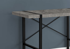 English Elm Computer Desk - Contemporary Grey Laminate Workstation With Sturdy Black Metal Frame, Minimalist Style B2710P219883