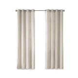 Madison Park Englewood Modern/Contemporary Solid Piece Dyed Grommet Top Curtain Panel MP40-6752 Natural