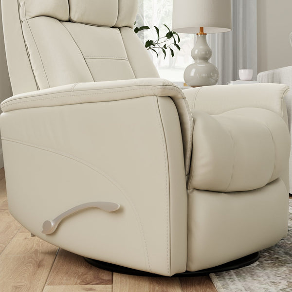 English Elm Global Home Swivel Glider Recliner - Faux Leather Comfort With Adjustable Headrest & Footrest B339P323110