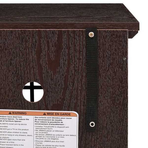 English Elm 58" Modern TV Stand with 18" Electric Fireplace, Faux Stone Mantel, Ample Storage & Cable Management for Living Room Comfort and Style Cherry W2275S00026