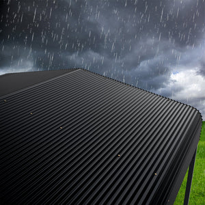English Elm 12x20ft Steel Peak Roof Carport Heavy Duty Outdoor Shelter for Trucks Boats and Events W1820S00013