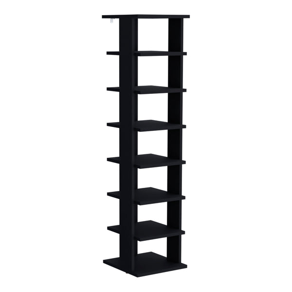 English Elm Odesto 48.7" Tall 8-Tier Vertical Shoe Rack Organizer for Small Spaces, Stackable, Easy Assembly Black 52.8 L x 17 W x 3.2 H B200P235870