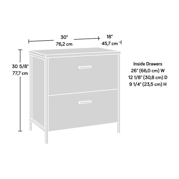 English Elm Lateral File - Dark Walnut Storage Solution With Modern Design For Home & Office Organization B356P354431