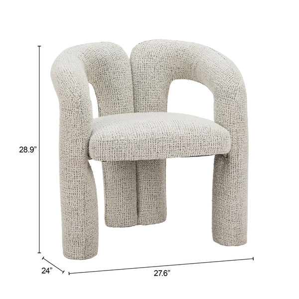 Zuo Modern Buis Dining Chair Gray - Modern, Durable Design With Textured Fabric & Pine Wood For Versatile Use Gray 100% Polyester,Pine Wood 110488-zuo-modern