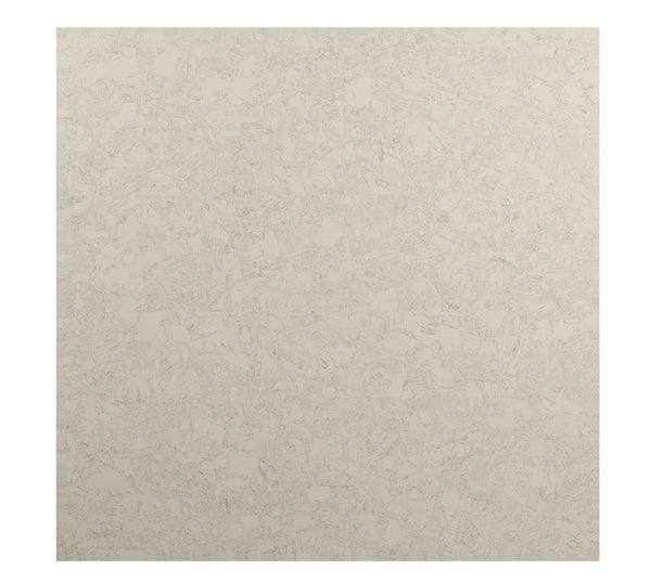 English Elm NolanWhite Real White Marble Top Round Dining Table with 50mm Thick Top & Salvage Dark Oak Pedestal B2726S00212