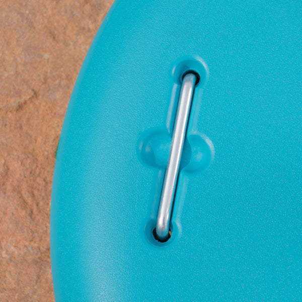 English Elm Wheelie Concrete Outdoor Umbrella Base with Locking Casters for Patio Stability Teal 60454.00TEL