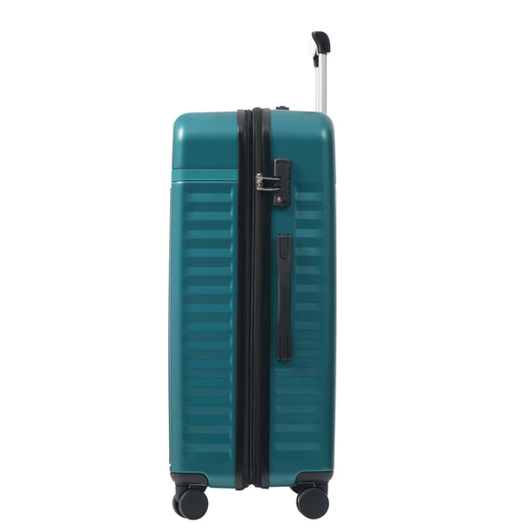 English Elm Luggage Set 5 Piece Abs Hardside Expandable Spinner Wheels Tsa Lock Travel Bags Dark Green N732P326115F