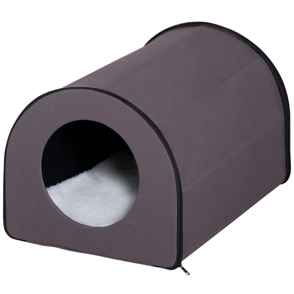 English Elm Pawhut Insulated Dome Cat Shelter Heated Fleece Bed Waterproof Winter Pet House W2225P249718