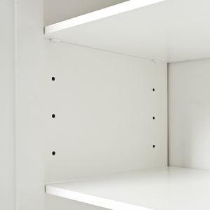 English Elm K&K Kitchen Island with Foldable Countertop, Spacious Mobile Storage Cart, Soft-Close Doors, Durable Rubberwood Top and Locking Wheels White N707P173036W