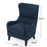 Christopher Knight Home® - Noble House - Quentin Navy Blue Fabric Sofa Chair