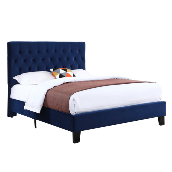 English Elm Gray Camelback Upholstered California King Bed with Nailhead Trim for Master Suite B361P497720