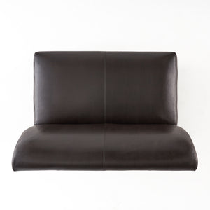 English Elm Love Seat Pu Leather Compact Loveseat with Tapered Rubberwood Legs for Apartments N771P262600W