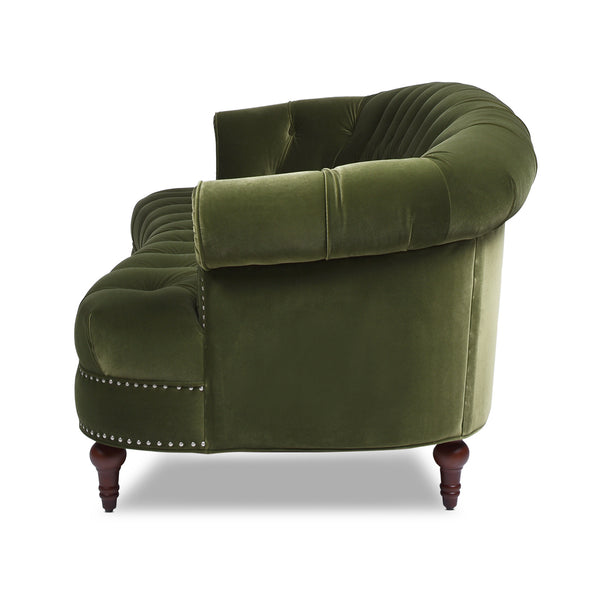 English Elm La Rosa Chesterfield Sofa Tufted Velvet Nailhead Trim Victorian Parlor Style B2719P238191