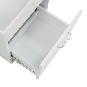 English Elm Christopher Knight Home® - 21.8" Wall-Mounted Bathroom Vanity with Ceramic Sink, Soft-Close Drawer, Adjustable Shelves & Tissue Holder White N759P292550K