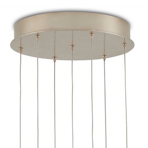 Virtu Round Multi-Drop Pendant Light – Handcrafted Clamrose Shells for Nature-Inspired Elegance