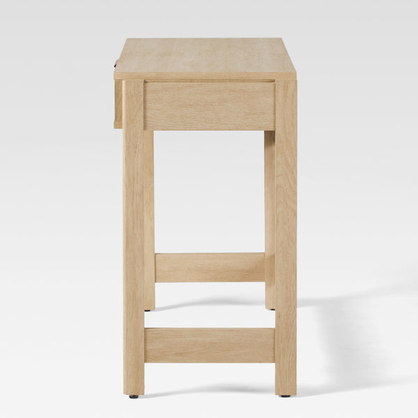 Holmes Modern Writing Desk with Reeded Drawer Coastal Oak WEHOL42OS1CO0 Walker Edison