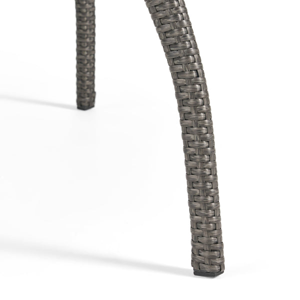 English Elm Christopher Knight Home® - HONOLULU Stylish 4PC PE Wicker Patio Set with Durable Iron Frame, Waterproof Cushions, Compact Lounge Grey 52917.00IRNGRY