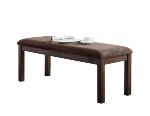 English Elm Classic Walnut Bench 48" Upholstered Dining Seat, Wood Grain Finish, Seats 2, Sturdy 48x17x18" B011P245909