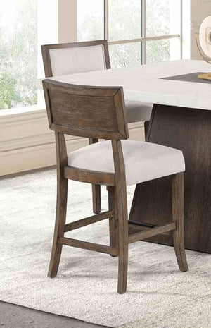 English Elm Contemporary Northall Arm Chair with Sleek Upholstery and Minimalist Profile for Modern Dining Spaces Dark Walnut,Light Gray 22 L x 42 W x 14 H B2741P406759