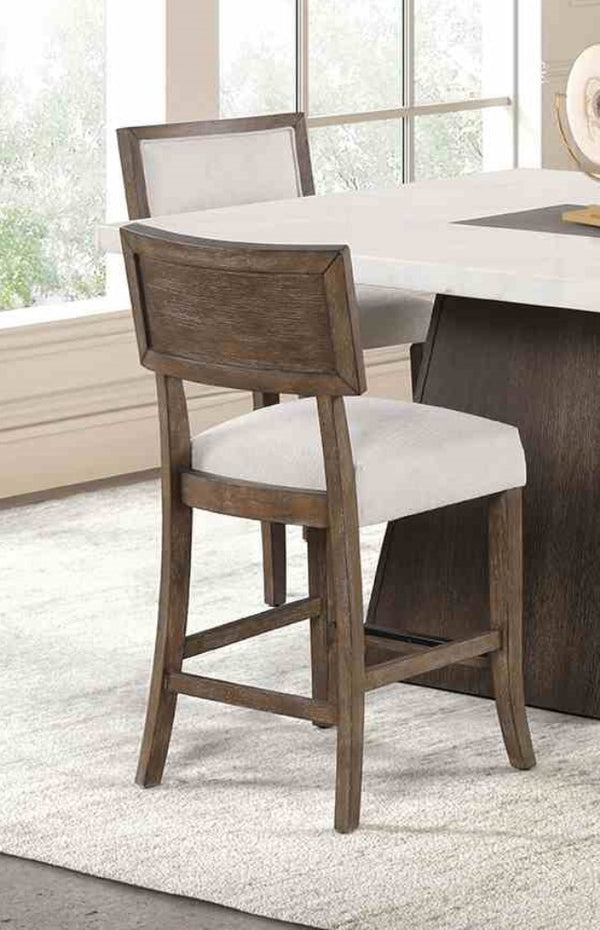 English Elm Contemporary Northall Arm Chair with Sleek Upholstery and Minimalist Profile for Modern Dining Spaces Dark Walnut,Light Gray 22 L x 42 W x 14 H B2741P406759