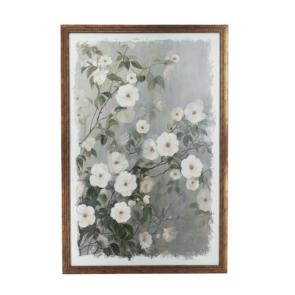English Elm 31.5x47.2" Botanical Blossom Canvas Print Distressed Brown Frame Farmhouse Wall Art W2078P481783
