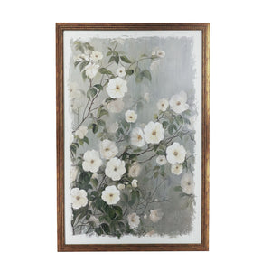 English Elm 31.5x47.2" Botanical Blossom Canvas Print Distressed Brown Frame Farmhouse Wall Art W2078P481783