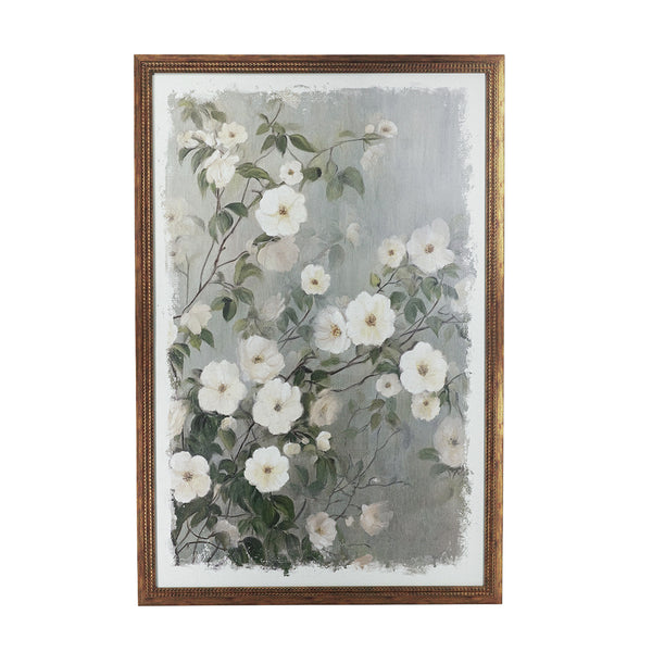 English Elm 31.5x47.2" Botanical Blossom Canvas Print Distressed Brown Frame Farmhouse Wall Art W2078P481783
