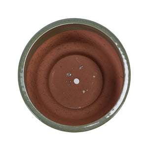 English Elm 3 Pieces Ceramic Flowerpot Set - Handcrafted Antique Light Green Planters For Stylish Spaces W3273P321545