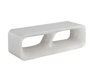 Sunpan Kurver Bench - Contemporary Terrazzo Design with Polished Edges for Indoor & Outdoor Spaces