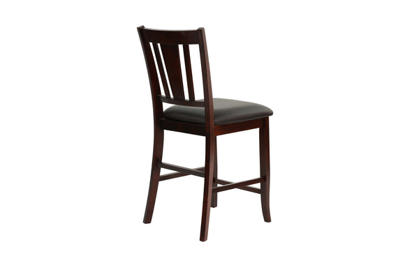 English Elm Modern Counter Height Dining Set with Butterfly Leaf Table Six Tufted Chairs B011S02510