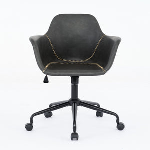 English Elm Mid-Century Minimalist Office Chair with Recline, Adjustable Ergonomic Support and Wide Stable Base Black W1143P173516
