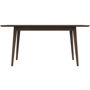 English Elm Mary Solid Wood Rectangular Dining Table with Beveled Edges Seats Six Brown Stain B183P201592