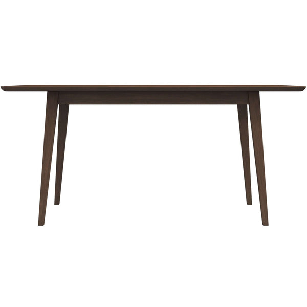 English Elm Mary Solid Wood Rectangular Dining Table with Beveled Edges Seats Six Brown Stain B183P201592