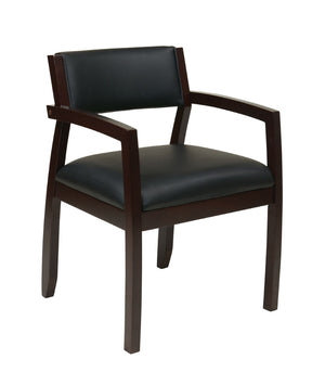 OSP Home Furnishings Napa Hardwood Veneer Office Guest Chair with Plush Padded Seat for Reception Areas NAP95ESP-EC3