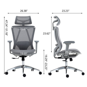 English Elm High Back Breathable Mesh Office Chair with Reclining Support and 3d Adjustable Arms W3326P330177