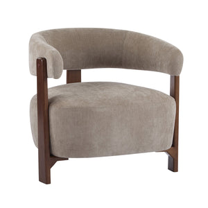 English Elm Christopher Knight Home® - ACCENT Arm Chair with Modern Minimalist Fabric Upholstery, Solid Rubber Wood Legs, Sturdy Comfort Light Brown,Walnut 29 L x 27.75 W x 21 H N776P368457B