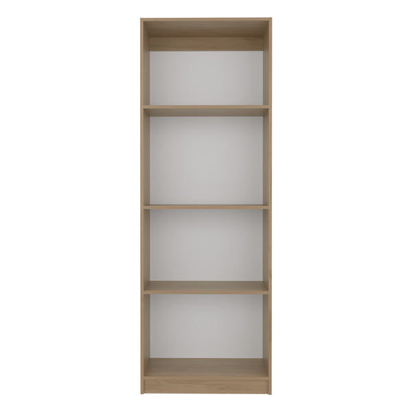 English Elm Home Modern 4-Shelf Display Unit for Books and Decor, Space-Saving Oak Finish Shelf Organizer Beige 39.4 L x 27.6 W x 3.5 H B070P337060