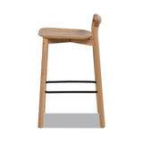 Modern Low Back Wood Counter Stool, 26.5