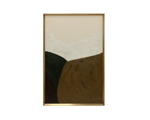 Sunpan ROAD Trip Hand-Painted Abstract Art - 40" x 60" Bronze Framed Canvas with Earthy Elegance I A0411