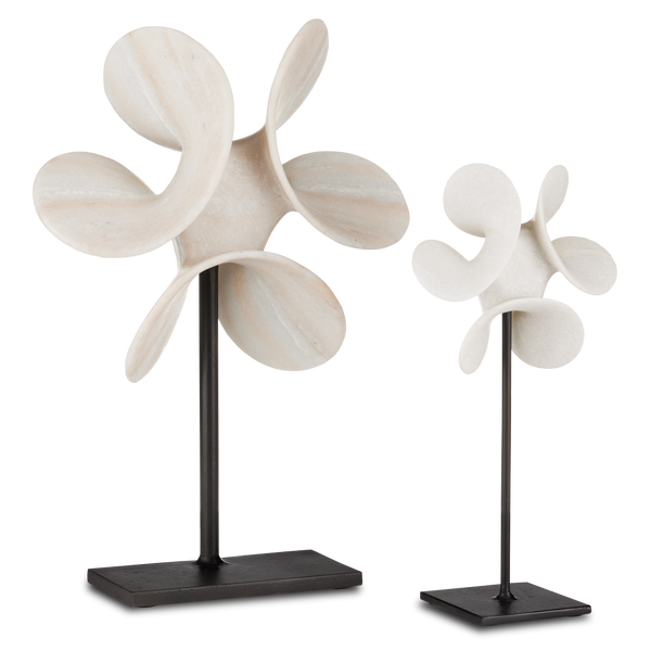 Helice Marble Ring - Stunning Handcrafted Sculpture with Dynamic Propeller Shape for Elegant Spaces