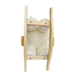 English Elm Kids Alpaca Plush Rocking Toy with Lullaby Sounds Jingle Bells and Safety Belt W3723P374144