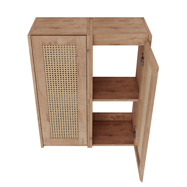 English Elm 24" Bathroom Side Cabinet - Wall-Mounted, Soft-Close Doors, Modern Design & Durable Storage Solution W999S00338