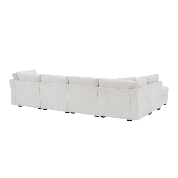 English Elm Christopher Knight Home® - 7-Piece Reversible Modular Corner Sectional - Beige Fabric, Flexible Seating For Modern Living Spaces N771P345839_N771P345840_N771P345841_N771P345842M