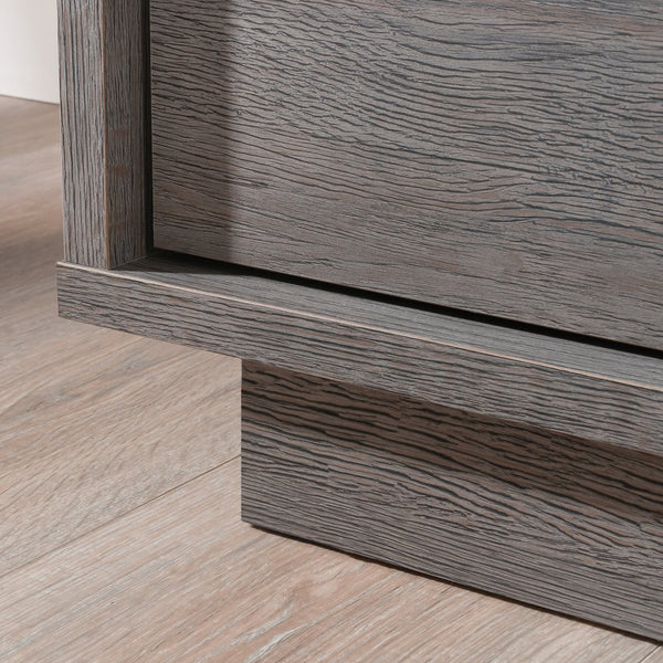 English Elm 4-Drawer Chest - Modern Brown Finish With Faux Marble Top, Stylish Storage For Any Room B356P402634