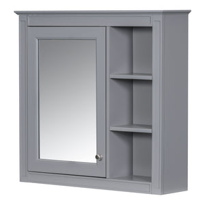 English Elm 30'' Modern Bathroom Vanity Set With Mirror, Stylish Freestanding Cabinet, Ample Storage & Sink SW000127AAE-1