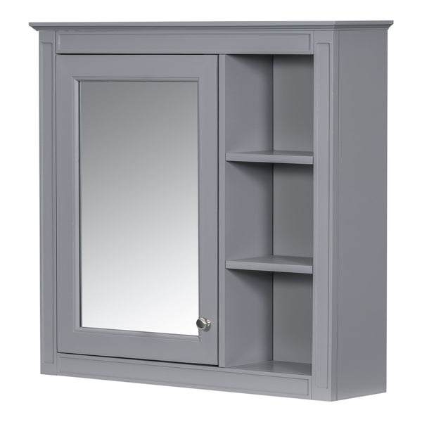 English Elm 30'' Modern Bathroom Vanity Set With Mirror, Stylish Freestanding Cabinet, Ample Storage & Sink SW000127AAE-1