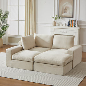 English Elm 99-Inch L-Shaped Corduroy Sectional Sofa With Chaise & 3 Pillows – Modern Comfort For Any Room! W834S00490