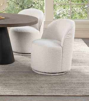 English Elm Contemporary Northall Arm Chair with Sleek Upholstery and Minimalist Profile for Modern Dining Spaces White 25 L x 27 W x 34 H B2741P406968