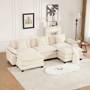 English Elm Wider Ergonomic Loveseat with Breathable Chenille Upholstery, Modular Design, Plush Double-Layer Cushioning W1143S00041 W1143S00041